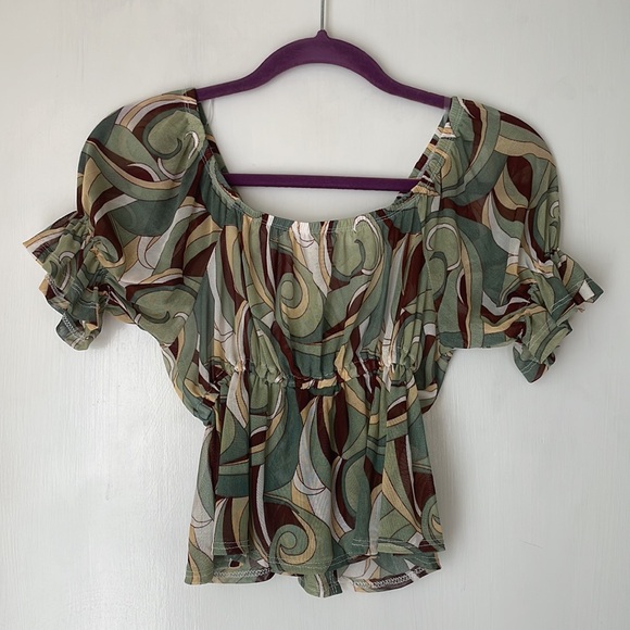 LIFE Love is for Eternity Mesh Open Front Blouse - Picture 6 of 6